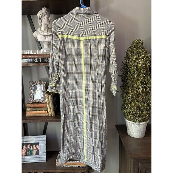 Le Superbe To-A-T Boyfriend Baller Midi Shirt Dress Black Grey Neon Womens Size - Picture 14 of 16